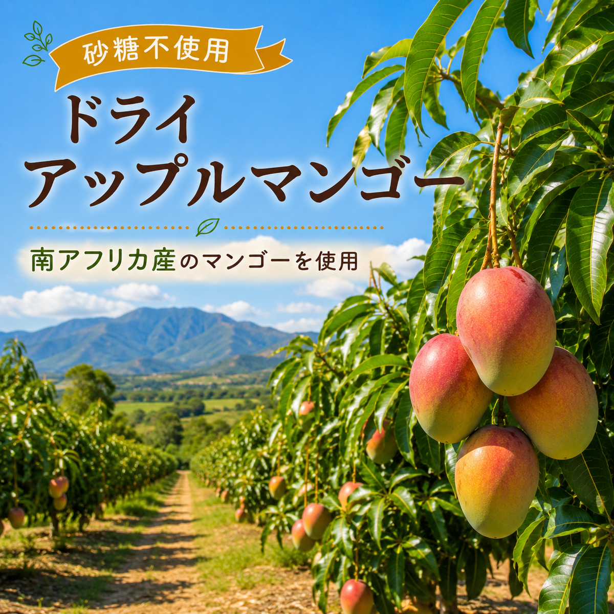 【送料無料】南アフリカ産 ドライアップルマンゴー 55g・105g砂糖不使用