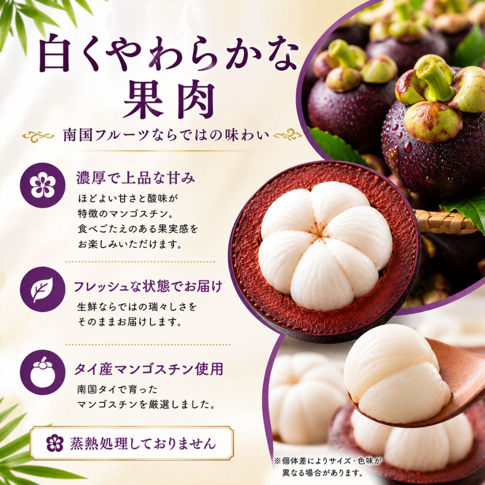 タイ産 生鮮マンゴスチン 350g×8パック