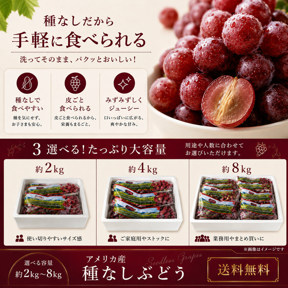 アメリカ産 種なし赤ぶどう